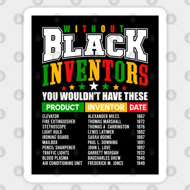 Black Inventors Sticker by UrbanLifeApparel